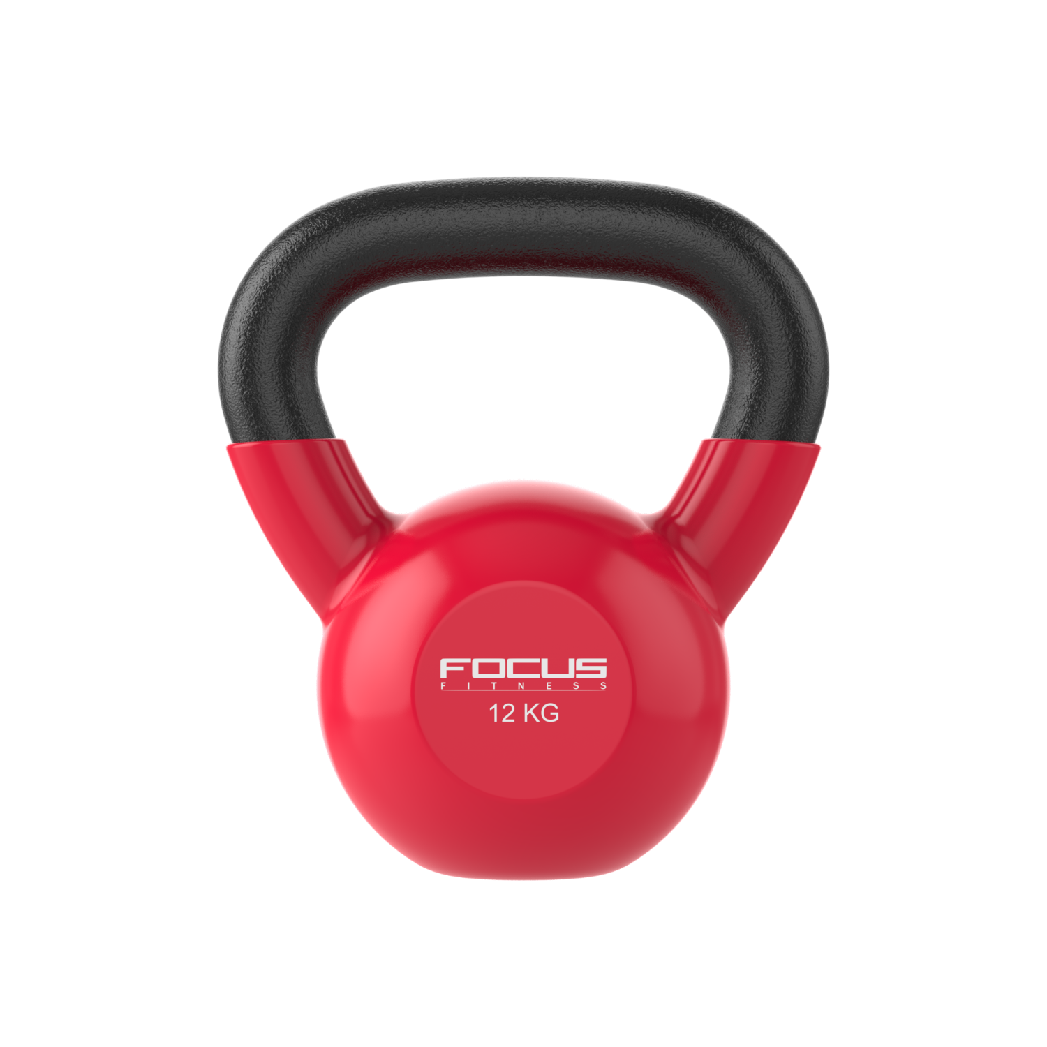 12_kg_1_ Kettlebell - Focus Fitness Vinyl - 12 kg - Rood