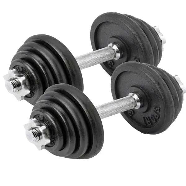 BS1000_image_1 Verstelbare dumbbellset - Focus Fitness - 2 x 15 kg - Gietijzer