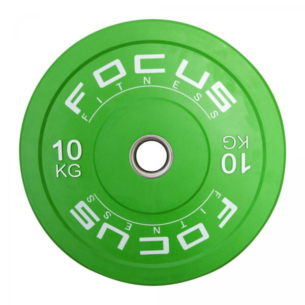 focus_fitness_-_bumper_plate_10_kg_-_kleur_-_1 Olympische halterschijf 50 mm - Focus Fitness Bumper plate - 10 kg - G