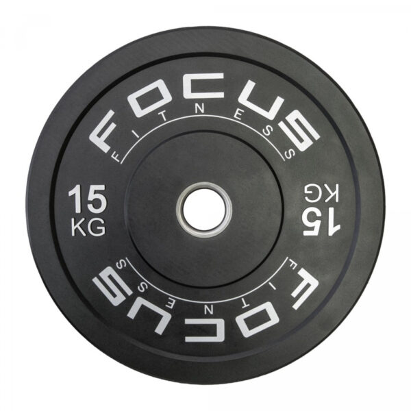 focus_fitness_-_bumper_plate_15_kg_-_zwart_-_1 Olympische halterschijf 50 mm - Focus Fitness Bumper plate - 15 kg - Z