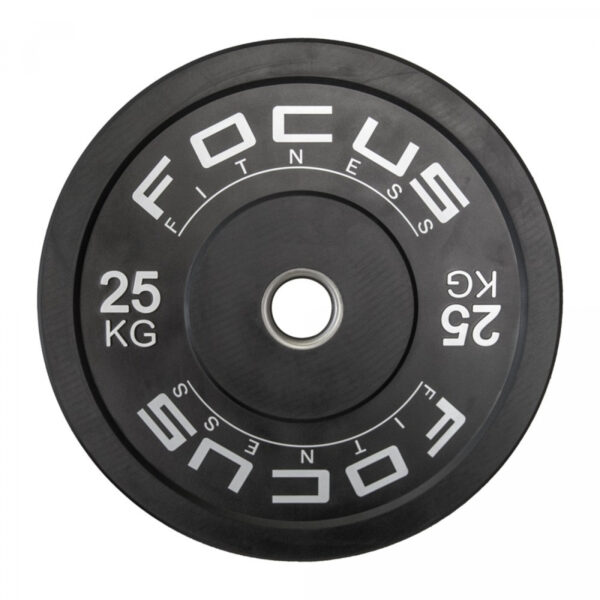 focus_fitness_-_bumper_plate_25_kg_-_zwart_-_1 Olympische halterschijf 50 mm - Focus Fitness Bumper plate - 25 kg - Z