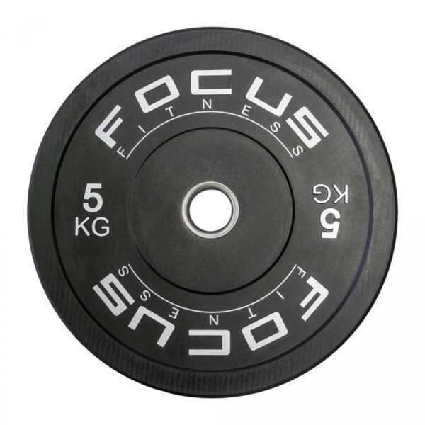 focus_fitness_-_bumper_plate_5_kg_-_zwart_-_1 Olympische halterschijf 50 mm - Focus Fitness Bumper plate - 5 kg - Zw