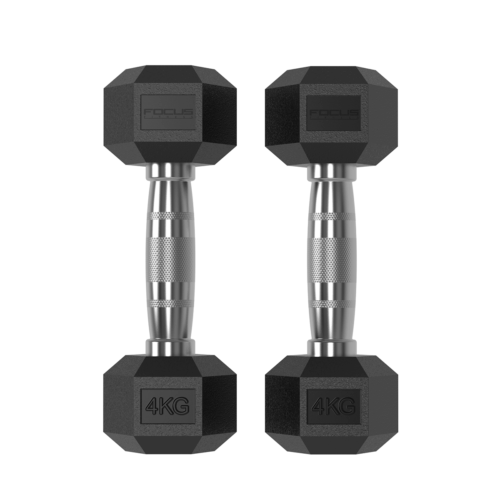 Hexa Dumbbells - Focus Fitness - 2 x 4 kg