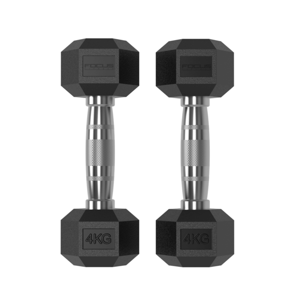 Hexa Dumbbells - Focus Fitness - 2 x 4 kg