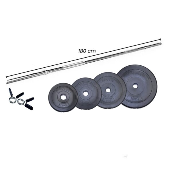 halterset_50_kg_-_focus_fitness_-_180_cm_-_kunststof Halterset 50 kg - Focus Fitness - 180 cm - Kunststof