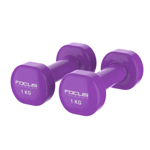 Vinyl Dumbbells - Focus Fitness - 2 x 1 kg