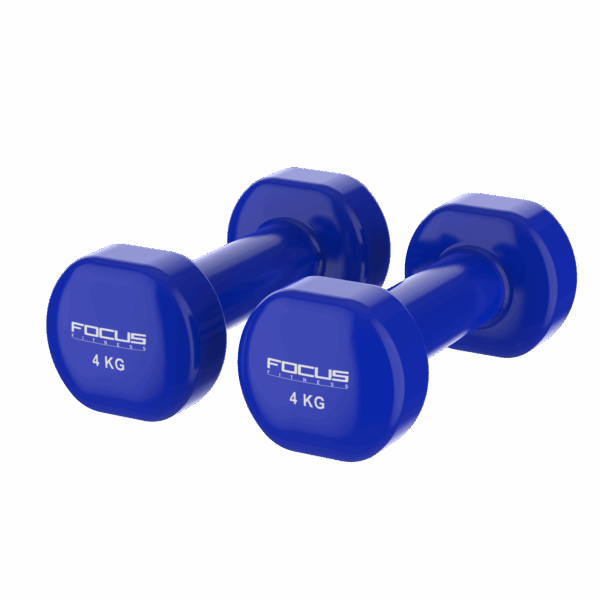 Vinyl Dumbbells - Focus Fitness - 2 x 4 kg
