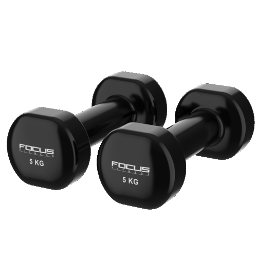 Vinyl Dumbbells - Focus Fitness - 2 x 5 kg