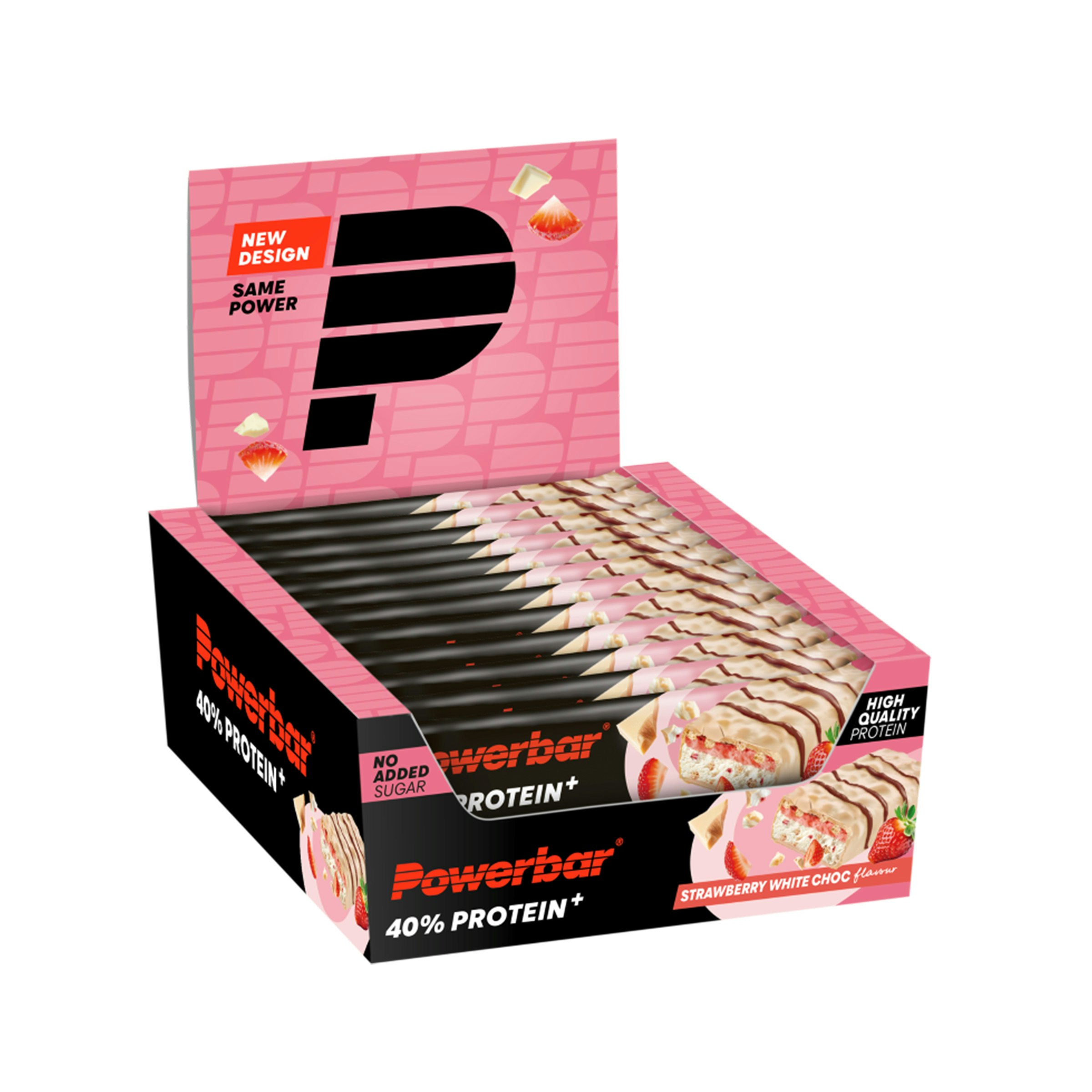 0ec26d4bb8dd8281432ac5402662b6b96e848a6e_3421_box Powerbar 40% Protein+ Crisp Bar White Chocolate Strawberry BOX