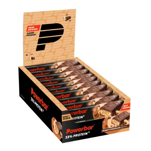 6f8bba9e5a55327f944b4ec16ad7c4a89582f644_3427_BOX Powerbar Protein Plus 33% Bar Chocolate-Peanut 90 Gram Box