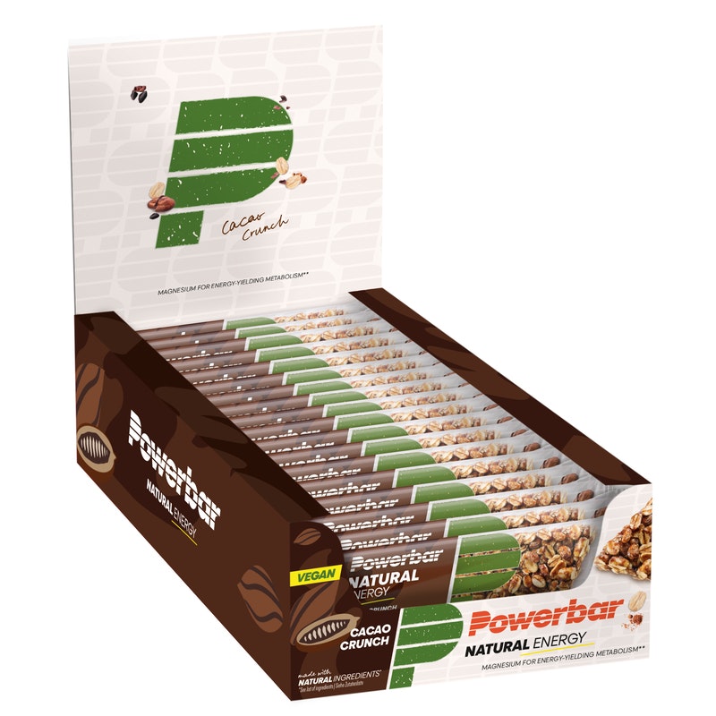 7cf055eb3354bbb71b7a4434315c792a07fa1d3a_Powerbar_Natural_Energy_Cacao_Crunch_doos Powerbar Natural Energy Cereal Bar Cacao Crunch Box