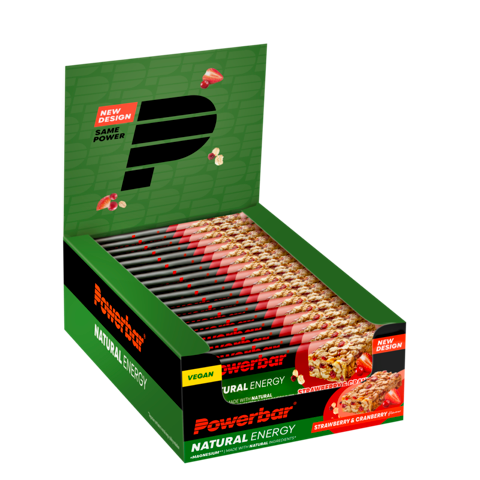 Powerbar Natural Energy Cereal Bar Strawberry Cranberry Box